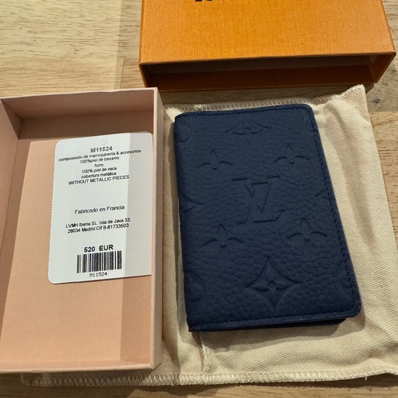Louis Vuitton-Pocket Organizer Navy Blue NEW - Picture 2 of 4